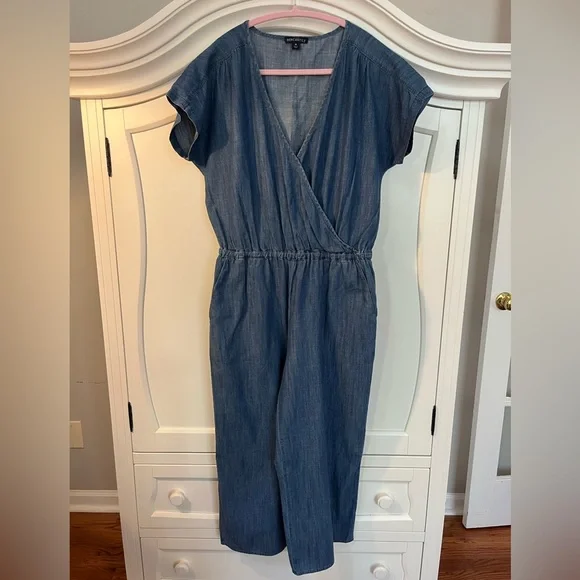 J. Crew Mercantile Denim Blue Jumpsuit - Picture 4 of 8